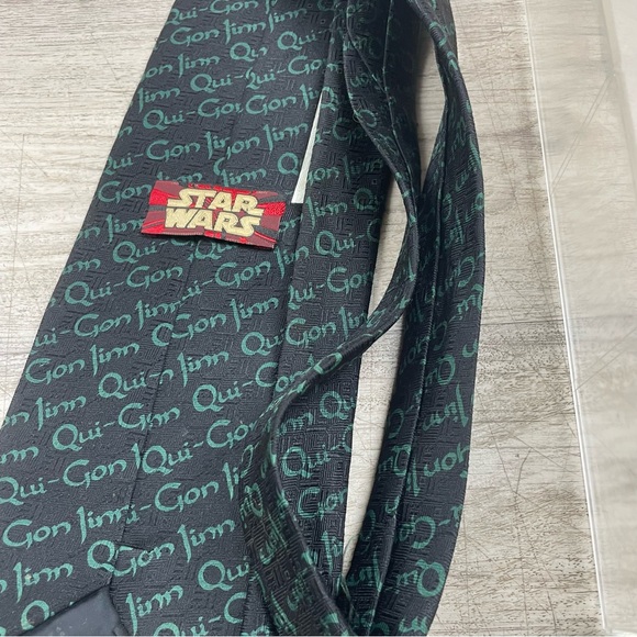 Star Wars Qui-Gon Jinn Neck Tie Black Jedi George Lucas Ralph Marlin - Picture 6 of 7